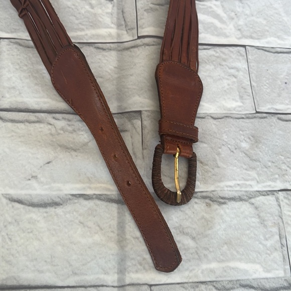 NWOT Timbuktu genuine brown leather belt size large - Picture 5 of 6